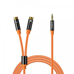 Garso laidas Orico AXRF 3.5 mm mini jack į 2x RCA lizdą 3 m, oranžinis
