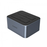Orico 6626C3-C-V1 2 diskų dokas 2.5"/3.5" SATA HDD/SSD su klonavimo be kompiuterio funkcija, pilkas