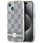 DKNY dėklas iPhone 15 / 14 / 13 telefonams, smėlio spalvos