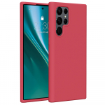 Etteri Silicone Case dėklas Samsung Galaxy S22 Ultra 5G aviečių spalvos