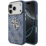 Guess 4G Big 4G Classic Logo dėklas skirtas iPhone 18 Pro / 17 Pro, mėlynas