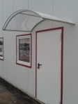 Durų stogelis STARKEDACH R-160, 160x100x35 cm, &scaron;viesiai pilkas