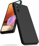 Matinis silikoninis dėklas Samsung Galaxy A52 / A52s, juodas