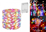 Baterijomis maitinama LED girlianda, 100 LED, 10 m, įvairiaspalvė