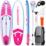 AquaPaddle Navigator pripučiama SUP irklentė 355x82x15 cm su priedais, rožinė