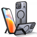 Dėklas &bdquo;Hybrid Armor X&ldquo;, skirtas &bdquo;iPhone 17 Pro Max&ldquo;, su stovu ir &bdquo;MagSafe&ldquo;, juodas