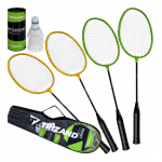 Trizand Badmintono rinkinys i&scaron; 8 dalių (4 raketės, 3 plunksniukai)