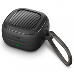 Spigen Rugged Armor ausinių dėklas Samsung Galaxy Buds 4 / 4 Pro, matinis juodas