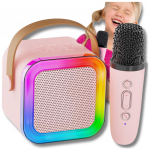 Belaidė &bdquo;Bluetooth&ldquo; karaokė garso kolonėlė su mikrofonu ir RGB