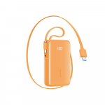I&scaron;orinė baterija Joyroom JR-PR2 35W, 10000mAh su USB-C ir Lightning laidais, oranžinė