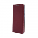 Atverāiamas odinis dėklas Samsung Galaxy S24 (SM-S921) Smart Magnetic, bordo