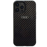 Audi Carbon Fiber dėklas, skirtas iPhone 13 Pro Max, juodas