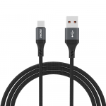 Dudao L3ST USB-A į USB-C 5A 1.2m laidas, juodas
