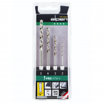 Metalo grąžtų rinkinys Alpen HSS Super ATM 4, 1/4" &scaron;e&scaron;iakampis, 2&ndash;5 mm (4 vnt.)