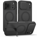 Tech-Protect Kevlar Aura MagSafe dėklas skirtas iPhone 18 Pro / 17 Pro su stovu, Matte Black