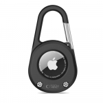 Apsauginis dėklas Apple AirTag 1/2 Tech-Protect Slidelock su karabinu, juodas