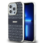 DKNY IML Mono & Stripe MagSafe dėklas iPhone 15 Pro Max, juodas