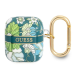 Guess AirPods ausinių dėklas Flower Strap Collection GUA2HHFLN, žalias