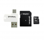GOODRAM MicroSD atminties kortelė 128GB su adapteriu, UHS-I Class 10, 100MB/s