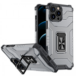 Dėklas iPhone 12 Pro Max Crystal Ring Case su žiediniu laikikliu, juodas