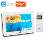 I&scaron;manioji WiFi meteorologinė stotelė TUYA LTC 140838, balta