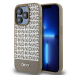 DKNY HC MagSafe Repeat Pattern dėklas iPhone 15 Pro Max telefonui, juodas