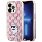Karl Lagerfeld Monogram Choupette dėklas, skirtas iPhone 15 Pro Max, rožinis
