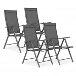 Sulankstomos sodo kėdės MultiGarden 144339, plieninės, pilkos, 4 vnt.