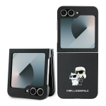 Karl Lagerfeld Saffiano dėklas Samsung Galaxy Z Flip 6 telefonui, juodas