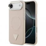 Guess Triangle Logo MagSafe dėklas telefonui iPhone Air, rožinis