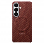 Samsung Carbon Magnet dėklas skirtas Samsung Galaxy S26 su MagSafe, raudonas