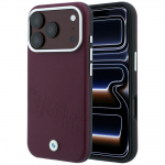 BMW Sign Inclined Deboss Letters MagSafe dėklas iPhone 17 / 18 Pro Max, bordo