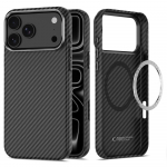 Tech-Protect Ion Carbon MagSafe dėklas iPhone 18 Pro Max / 17 Pro Max, juodas ir sidabrinis