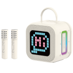 Ne&scaron;iojamasis &bdquo;Bluetooth&ldquo; garsiakalbis Blavec WS-09 Karaoke Fun 10W su 2 mikrofonais, smėlio spalvos