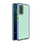 Dėklas Samsung Galaxy A72 4G Spring Case, skaidrus su tamsiai mėlynu rėmeliu