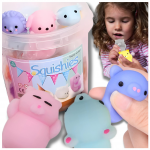 Antistresinių žaisliukų rinkinys Bakalu Mochi Squishy, 12 vnt.