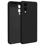 Etteri Silicone Mag dėklas Samsung Galaxy S25 Edge, juodas