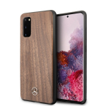 Mercedes dėklas Samsung Galaxy S20 telefonui Wood Line Walnut, ruda