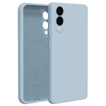 Dėklas Etteri Silicone Mag telefonui Samsung Galaxy S25 Edge, &scaron;viesiai mėlynas