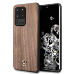 Mercedes Samsung Galaxy S20 Ultra dėklas Wood Line Walnut, &scaron;viesiai rudas