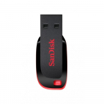 USB atmintinė SanDisk Cruzer Blade 128GB USB 2.0, juoda / raudona