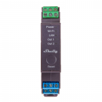 I&scaron;manioji 2 kanalų relė ant DIN bėgelio Shelly Pro 2, &bdquo;Wi-Fi&ldquo;/LAN/&bdquo;Bluetooth&ldquo;