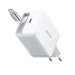 Joyroom JR-TCL06 GaN įkroviklis 67W su įtraukiamu USB-C laidu, baltas