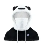 Qunature Panda slidinėjimo balaklava vaikams ir suaugusiems, L dydis, juoda / balta