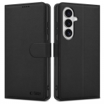 Atverčiamasis dėklas Tech-Protect Wallet, skirtas Samsung Galaxy S26+, juodas