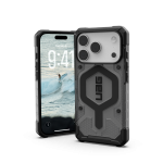 UAG Pathfinder Clear MagSafe dėklas, skirtas iPhone 17 Pro - Pilkas/Juodas