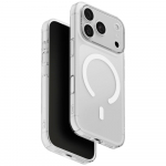 Uniq Airsuit Magclick Charging dėklas telefonui iPhone 18 Pro / 17 Pro, skaidrus