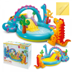 Pripučiama vandens žaidimų aik&scaron;telė Intex Dinoland 57135 su čiuožykla