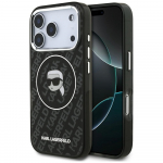 Dėklas Karl Lagerfeld IML Karl Head Logo MagSafe skirtas iPhone 17 Pro Max, juodas