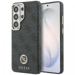 Guess 4G Rhinestone Round Logo MagSafe dėklas Samsung Galaxy S26 Ultra, juodas